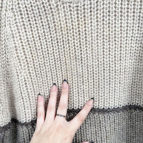 Country‎ Knitwear Ireland Fisherman Sweater Mens M Brown Hand Knit 100% Wool - Picture 10 of 10